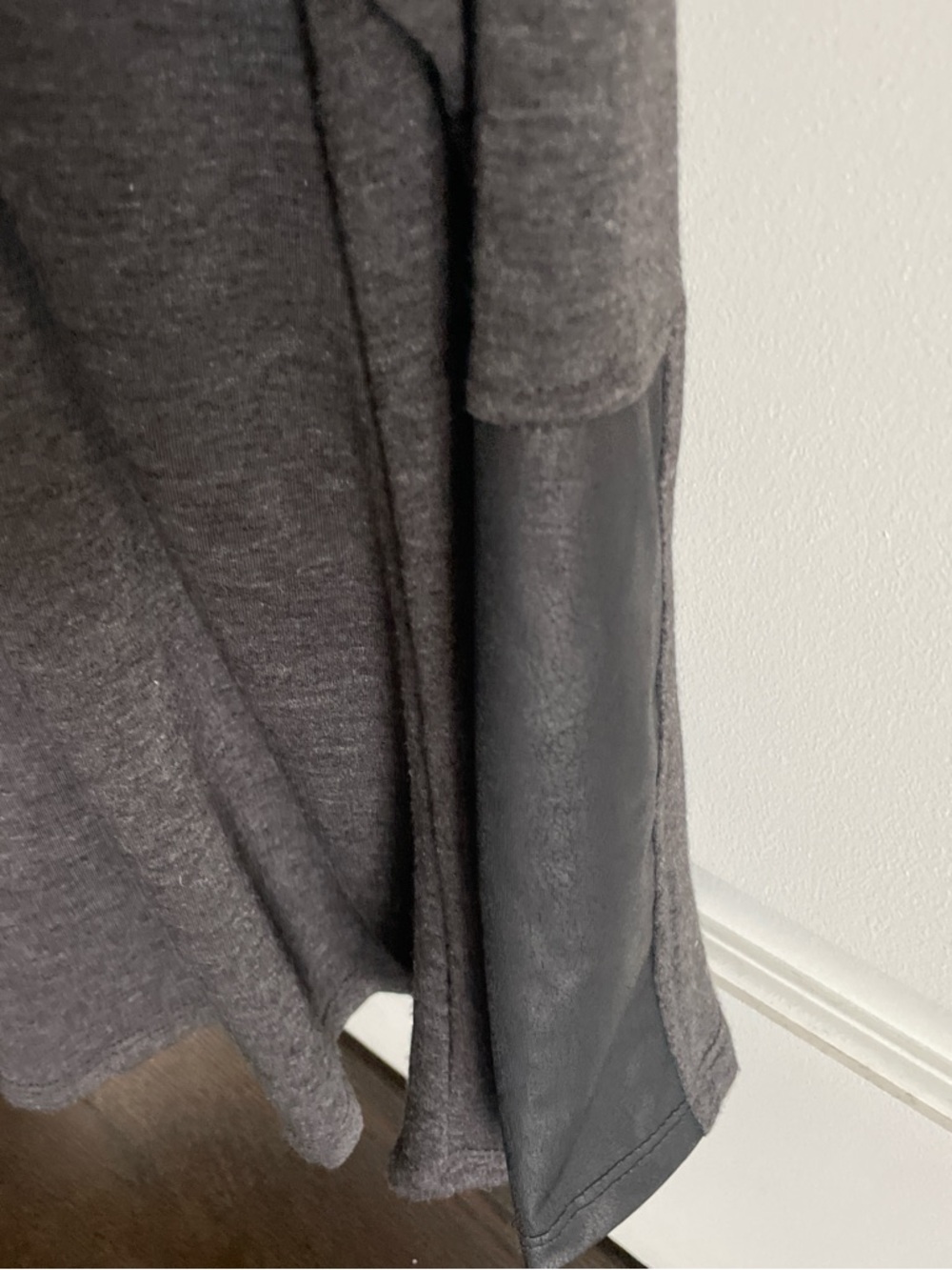 Ariella Open-Front Knit Cardigan - Charcoal Gray - Picture 3 of 4